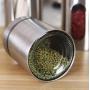 CSPFAIRY Lead Free Glass Multifunction Spice Box Stainless Steel Seal Flavoring Jar Barbecue Bottle Big Capacity 4 Pcs/Set Kitchen Supplies