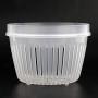 Zerone Food Storage Boxes, Round Drain Sealed Storage Box Transparent Food Containers Refrigerator Kitchen Organizer