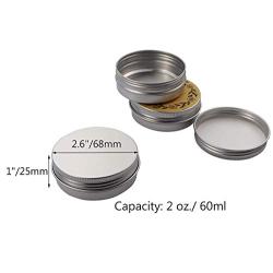 23pcs 2oz/60ml Sliver Aluminum Tin Jar with Screw Lid and Blank Labels