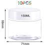 Storage Jars With Lids, 10 Pacs White Tea Coffee & Sugar Canisters Kitchen Storage Containers Jars Pots, Plastic Storage Jar Sets For Kitchen Home Herbs Sugar Or Diy Slime Making