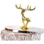 SEVENMORE Elk Glass Embossed Crystal Candy Jar Chocolate Jar Nut Snack Jar Tea Caddy Glass Kitchen Storage Jars Home Decor Centerpieces (S)