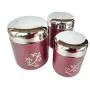 Rastogi Handicrafts Boîtes de Rangement pour Tasses/Thé/Sucre/Café – Ensemble de 3 en Acier Inoxydable / Impression Feuilles – Coffret Cadeau Diwali – EXPÉDITION RAPIDE Rastogi Handicrafts Boîtes de Rangement pour Tasses/Thé/Sucre/Café – Ensemble de 3 en Acier Inoxydable / Impression Feuilles – Coffret Cadeau Diwali – EXPÉDITION RAPIDE