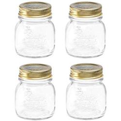 Bormioli Rocco Quattro Stagioni 4-Piece Canning Jar Set, Gift Boxed