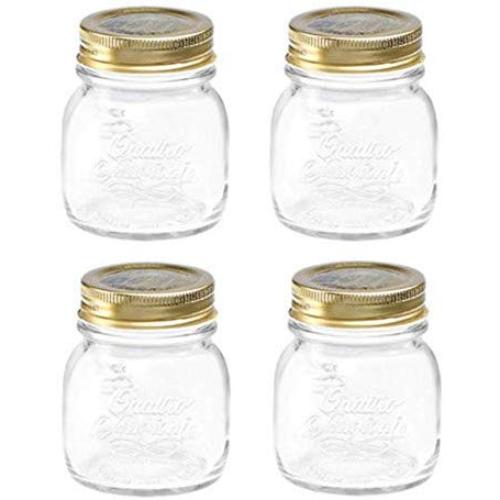 Bormioli Rocco Quattro Stagioni 4-Piece Canning Jar Set, Gift Boxed