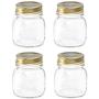 Bormioli Rocco Quattro Stagioni 4-Piece Canning Jar Set, Gift Boxed
