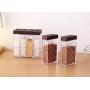 YALONG Condiment Pots Seasoning Box, 6 Pieces Clear Seasoning Storage Containers with Small Holes for Spice Salt Sugar Cruet Essence Condiment Jars Storage Container Spice Racks with Tray Brown Color