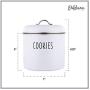 Vintage Cookie Jar mit Dichtung, Niedliche Keksdose mit 2 Bonus Backformen, Dekoratives Küchen-Lebensmittelbehälter für Kekse, Butterkekse und gebackene Köstlichkeiten, Weiß