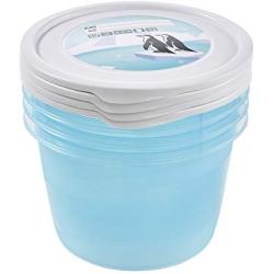 Keeper &quotMia Polar Round Freeze Food Box, Blue, 0.8 Litre, 4-Piece
