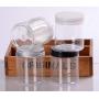 Clear 8Oz / 250g PET Plastic Refillable Jars Empty Cosmetic Containers Cases with Black Lid Cream Lotion Box Ointments Bottle Food Bottle Makeup Pot Jar (6 Pack)
