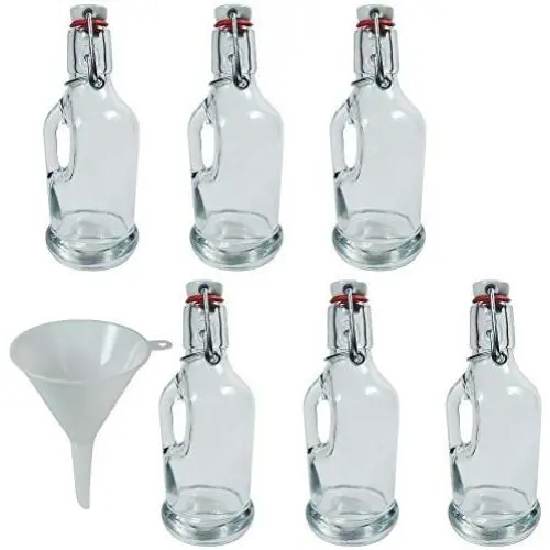 Bouteilles Viva Haushaltswaren 6 x 200 ml avec Bouchons à Vis pour Remplissage Automatique Incluant une Pipette de Remplissage Blanche Diamètre 9 cm Bouteilles Viva Haushaltswaren 6 x 200 ml avec Bouchons à Vis pour Remplissage Automatique Incluant une Pipette de Remplissage Blanche Diamètre 9 cm