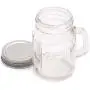 Juvale Klare Glas Mason Gläser 4 oz mit Silberverschlüssen, 24 Stück
