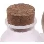 Bouteilles de Pétales de Sable ou Cosmétiques Vides en Plastique Transparent 4 Pièces avec Couvercle en Bois et Cuillère – Contenant DIY 300g (72 Étiquettes Stickers Gratuites)