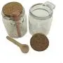 1ct. Premium 8oz Wiederverwendbarer Kochglas für Gewürze/Salz mit Holzschißel