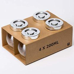 Sealed Storage Jar 200ml 4PCS Mini Transparent Glass Bottle Seal Condiment Bottles 4 Pieces/set DELICATEWNN