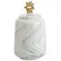 Bouteille de stockage en céramique Hoobar avec couvercle, Réservoir marbré créatif, Récipient de stockage en porcelaine pour café, thé et grains, Convient pour la cuisine, le bureau et la décoration intérieure (A)
