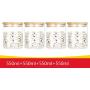 Yl Ly Glass Storage Jars Transparent Sealed Jar Honey Storage Box With Lid Storage Jar 4 Piece Set Bamboo Cover Diameter 8.5Cm 550Ml4