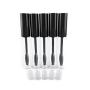5PCS 10ml 0.34oz Empty Reusable Clear DIY Eyelashes Cream Tube Vial Bottle Plastic Mascara Container Tube with Brush Black Cap and Plug