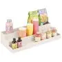 mDesign Medium Plastic Adjustable, Expandable Kitchen Cabinet, Pantry, Shelf Organizer/Spice Rack with 3 Tiered Levels of Storage for Spice Bottles, Jars, Seasonings, Baking Supplies - Cream mDesign Medium Plastic Adjustable, Expandable Kitchen Cabinet, Pantry, Shelf Organizer/Spice Rack with 3 Tiered Levels of Storage for Spice Bottles, Jars, Seasonings, Baking Supplies - Cream