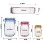 WSMLMD Vacuum storage bagReusable Jar Bags Portable Jar Zipper Bags Seal Food Saver Storage Bags Snack Sandwich Ziplock Bags,Light Grey WSMLMD Vacuum storage bagReusable Jar Bags Portable Jar Zipper Bags Seal Food Saver Storage Bags Snack Sandwich Ziplock Bags,Light Grey