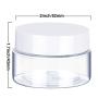 6 Pack 4 oz Plastic Pot Jars Round Clear Leak Proof Plastic Cosmetic Container Jars with White Lids for Travel Storage Make Up, Eye Shadow, Nails, Powder, Paint, Jewelry(4 oz)
