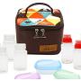 Toygogo 10Pcs/Set BBQ Grilling Spice Jar Condiment Pepper Salt Bottle W/Storage Bag