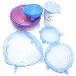 Reusable Silicone Food Wrap, Silicone Lids Stretch, Eco-Friendly Fruit Saver Tops, Sustainable Storage Cover For Bowl, Dishes, Cup, Pot, Tumbler & Plastic Container Huggers, Freezer and Microwave Safe