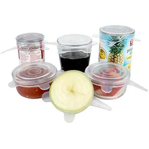 Silicone Stretch Lids (6 Pack, All Small Lids), Reusable, Durable, Expandable. Great for Keeping Food and Drinks Fresh, Dishwasher and Freezer Safe (2.8 In. in Diameter - Seals up to 4 Inch Container) Silicone Stretch Lids (6 Pack, All Small Lids), Reusable, Durable, Expandable. Great for Keeping Food and Drinks Fresh, Dishwasher and Freezer Safe (2.8 In. in Diameter - Seals up to 4 Inch Container)
