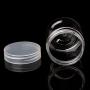 Milue 5cm OD Clear Strong PET Round Food Storage Container Jar Sealed with Clear Lid