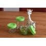 Nellam Baby Food Storage Containers - Leakproof, Airtight, Glass Jars for Freezing & Homemade Babyfood Prep - Reusable, BPA Free, 24 x 4oz Set, that is Microwave & Freezer Safe