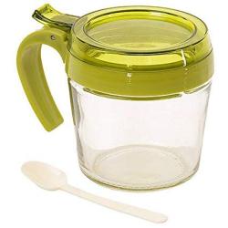 Kitchen Food Storage Jar Airtight Food Storage Kitchen Glass Jar Moisture-Proof Home Multi-Purpose Jam Bottle Cruet Green Cruet Jar Glass