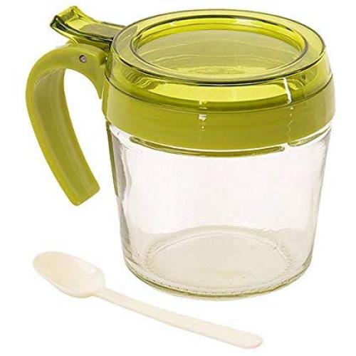 Kitchen Food Storage Jar Airtight Food Storage Kitchen Glass Jar Moisture-Proof Home Multi-Purpose Jam Bottle Cruet Green Cruet Jar Glass