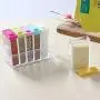 6er Set Aufbewahrung Flaschen Box Salz Pfeffer Flasche Glas Picnic Wiederverwendbar Tragbar, Gewürz Aufbewahrung Behälter - Gewürzspender, Würze Behälter, Gewürzflaschen Rot, Condiments Aufbewahrung