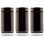 Infinity Jars 150 ml (5.07 fl oz) 3-Pack Tall Black Ultraviolet Refillable Empty Glass Screw Top Jar