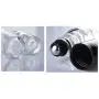 3er Satz 20 ml Klare Glas-Leerrohre mit Edelstahl-Rollenball und schwarzem Deckel für Essenzen, Parfüm, Augenpflege-Flüssigkeit, Kosmetikbehälter, Dosierspender, Probenflaschen.
