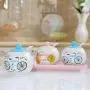 Kitchen seasoning box/Ceramic Seasoning Storage Container and Tray Salt msg Spice Jars Box Three-Piece Set