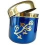 Rastogi Handicrafts Set of 3 Window Kitchen Canister, Stainless Steel (Blue Leaf Design)