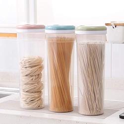 BESTONZON Transparent Sealed Can Grain Storage Tank Kitchen Cereal Crisper for Noodles Dry Food Oatmeal Rice (Green)