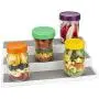 NAQIFU 16 Pack Colored Plastic Mason Jar Lids with 8 Regular Mouth 70mm & 8 Wide Mouth 86mm Recyclable Plastic Storage Caps for Ball Kerr Jar Lids
