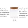 JY Collection Air Tight Storage Jar, Glass Storage Tank with a Natural Bamboo Lid, 450 ML, 500 ML, 650 ML, 700 ML, 950 ML(Cork, 450ml)