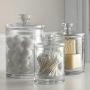 HOUSIYU Candy Jar Transparent Glass Jar Storage Jar Kitchen Bathroom Storage Display Appliance Decoration, Glass Lid Food Storage and Tissue Biscuit Jar, Three-Piece Suit