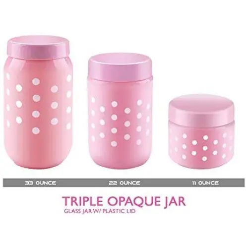 Opaque Glass Jar w Plastic Airtight Lid Dishwasher Safe Decorative Storage Opaque Glass Jar w Plastic Airtight Lid Dishwasher Safe Decorative Storage