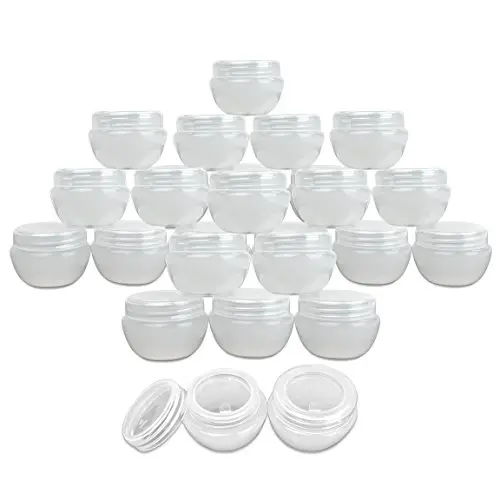 Beauticom 24 Pieces 30G/30ML (1 Oz) White Frosted Container Jars with Inner Liner for Lotion, Toners, Lip Balms, Makeup Samples - BPA Free Beauticom 24 Pieces 30G/30ML (1 Oz) White Frosted Container Jars with Inner Liner for Lotion, Toners, Lip Balms, Makeup Samples - BPA Free