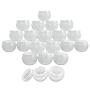 Beauticom 24 Pieces 30G/30ML (1 Oz) White Frosted Container Jars with Inner Liner for Lotion, Toners, Lip Balms, Makeup Samples - BPA Free