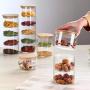 3-Layer Glass Jar Kitchen Food Bulk Container Set For Spices Dried Fruit Storage Can Salad Food Storage Containers