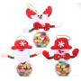 Liouhuble Christmas Candy Storage Can Decor For Home Gift Biscuit Food Storage Jar (Snowman)