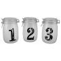 Zeckos 1, 2, 3 Vintage Look Glass Storage Jars Three Piece Set