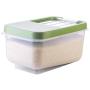 HOMELUNY Set of 4 Large Rice Storage Box Moisture Proof Rice Bucket Storage Bin for Candy, Cookie, Rice, Sugar,Flour,Snacks Keeping Food Dry & Fresh green