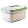 HOMELUNY Set of 4 Large Rice Storage Box Moisture Proof Rice Bucket Storage Bin for Candy, Cookie, Rice, Sugar,Flour,Snacks Keeping Food Dry & Fresh green
