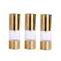 3Pcs Plastic Airless Pump Bottles - Golden Empty Refillable Vacuum Bottle For Cosmetic Makeup Lotion Emulstion Toiletries Liquid Sample Package Container Jar 15ml/0.5oz 3Pcs Plastic Airless Pump Bottles - Golden Empty Refillable Vacuum Bottle For Cosmetic Makeup Lotion Emulstion Toiletries Liquid Sample Package Container Jar 15ml/0.5oz