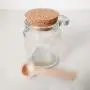 HugeDE 100ml Glass Bottles with Cork and Spoon Soy Sauce Jars Pot Powder Storage Containers HugeDE 100ml Glass Bottles with Cork and Spoon Soy Sauce Jars Pot Powder Storage Containers